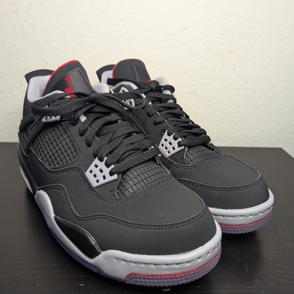 Nike Jordan 4 Golf Bred Sneakers Shoes CU9981-002 Mens Sizes Black New main image 7